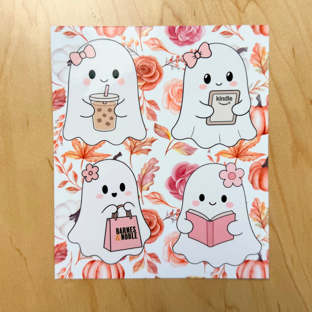 Bookish Ghosties Sticker Sheet