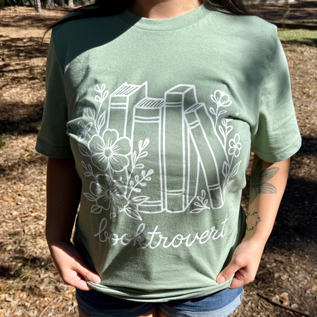 Booktrovert Floral Graphic Tee