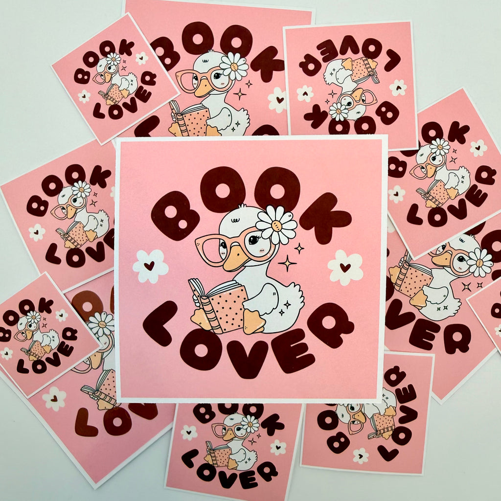 Book Lover Duck Sticker