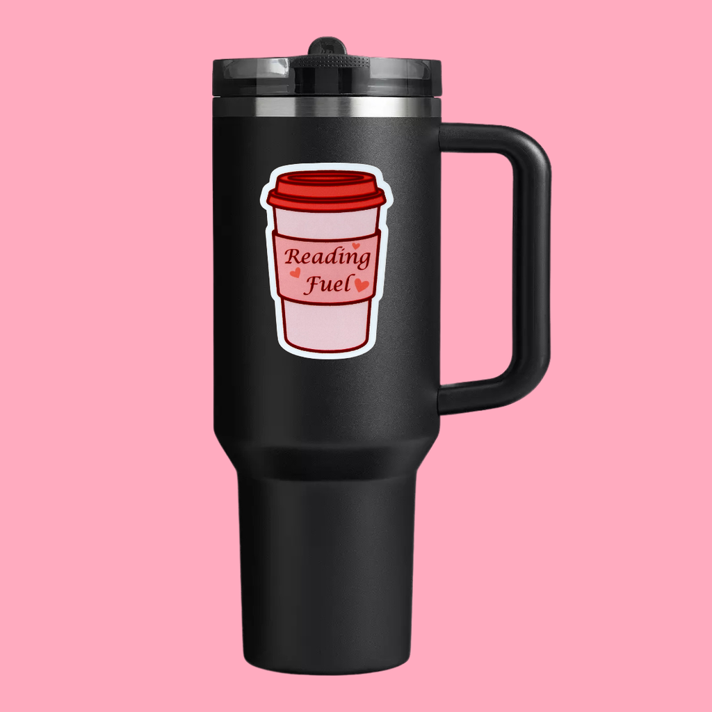 Reading Fuel Coffee Cup Sticker
