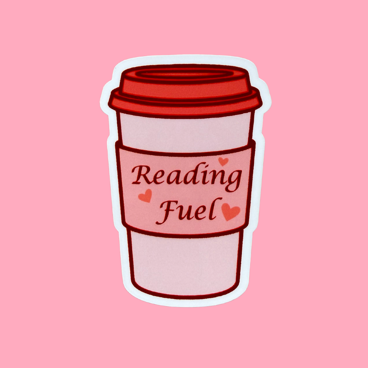Reading Fuel Coffee Cup Sticker