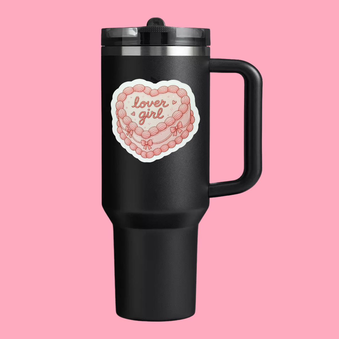 Lover Girl Heart Cake Sticker